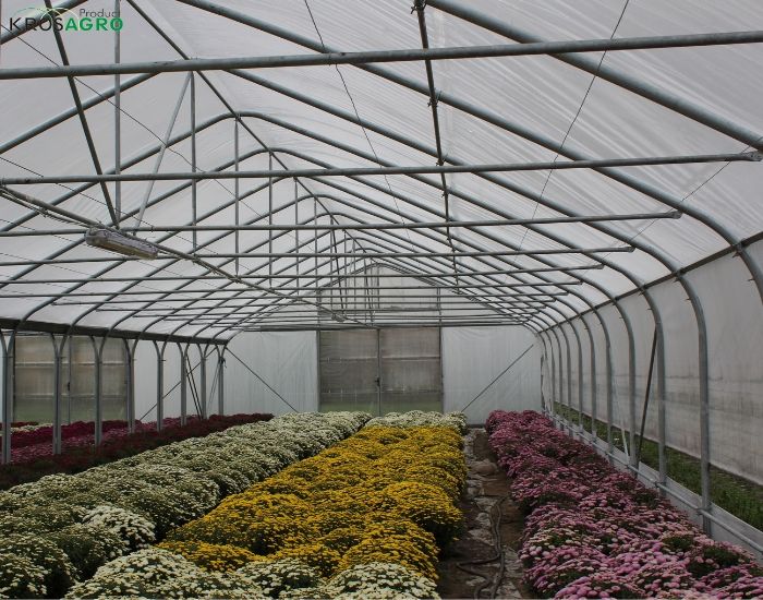 Gutters in blocked greenhouses